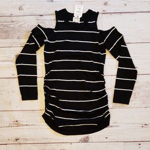 Hippie Rose Cold Shoulder Sweater Top